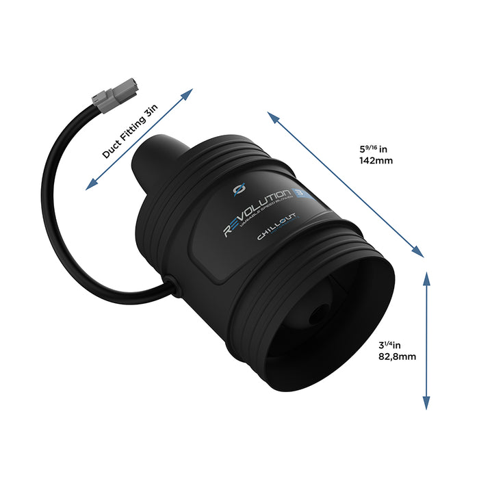 Revolution 3-Inch Variable Speed Brushless Blower